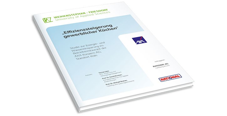 Studienheft zur Effizienzsteigerung gewerblicher Küchen von RATIONAL und Hochschule Weihenstephan-Triesdorf.