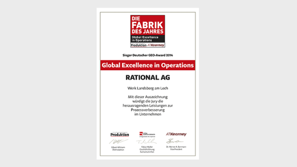 Німецька премія GEO (Global Excellence in Operations - 